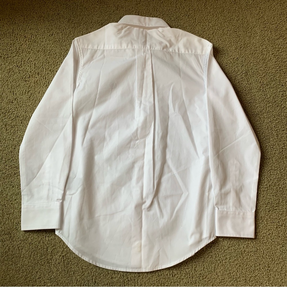 Lauren Ralph Lauren Boy's 10 White Cotton Oxford Solid Dress Shirt NWOT - Picture 10 of 10